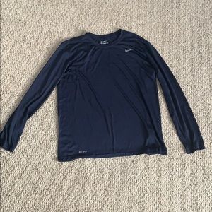 Nike Blue Long Sleeve Dri-Fit Shirt